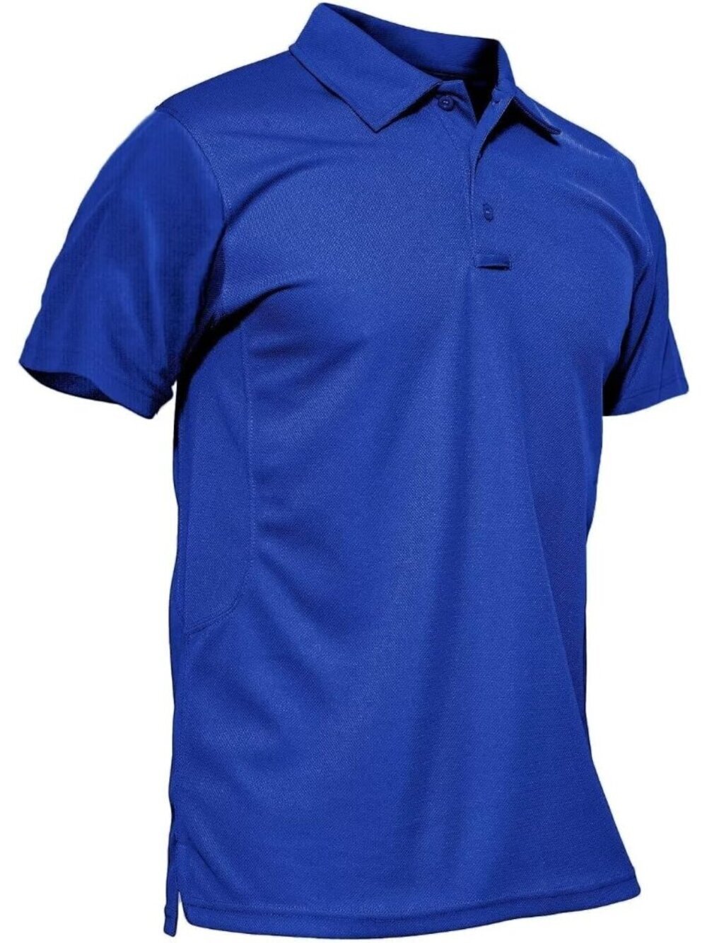 Men's #05 Blue Quick Dry Performance Polo Shirt Short Sleeve Tactical Golf Tees